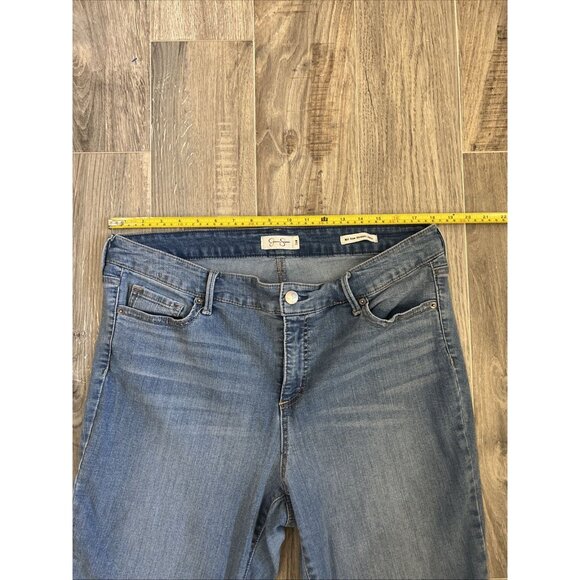 Jessica Simpson Medium Rise Straight Ankle Blue Jeans Women’s Size 16W - Picture 10 of 12